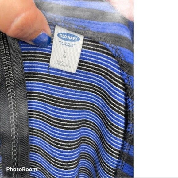 Old Navy Blue & Black Striped Sleeveless Dress Size Large - Picture 4 of 6